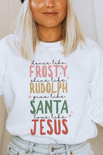 Load image into Gallery viewer, Dance Like Frosty Christmas Crewneck Pullover Sweatshirt