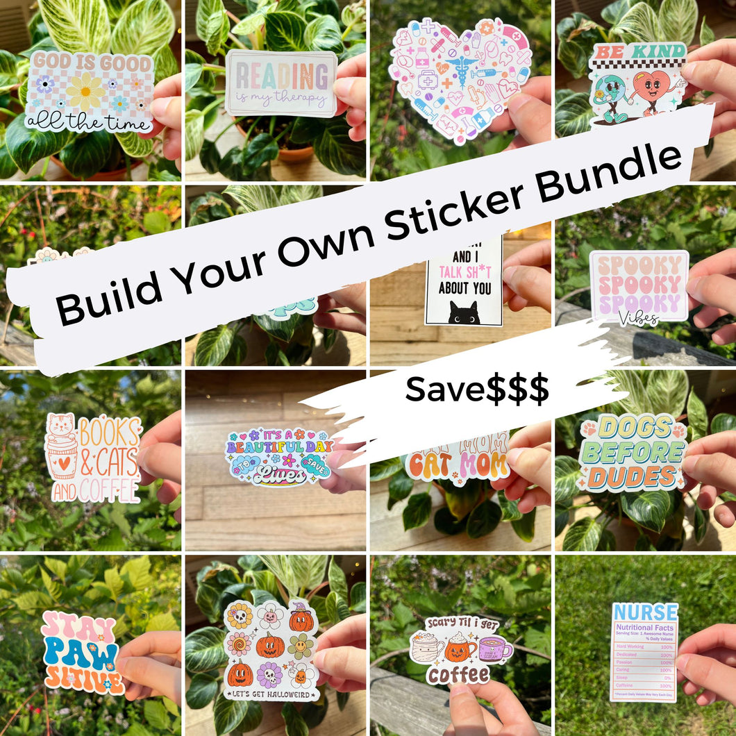 Sticker Pack Retro Pastel Positive Stickers Great for Waterbottle or laptop sticker Best Friend Gift Bundle Your Stickers And Save