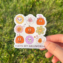 Load image into Gallery viewer, Let&#39;s Get Halloweird Sticker|Fall Sticker| Spooky Season Sticker| Kids Halloween Sticker| Waterbottle Halloween Sticker| Teacher Halloween