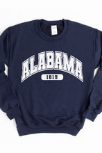 Load image into Gallery viewer, Your State Varsity Font Crewneck Pullover Grahpic Sweatshirt In Your Teams Colors
