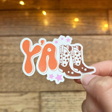Load image into Gallery viewer, Yall Cowboy Boots vinyl Sticker|Cowboy boots decal|Cowboy sticker|yall sticker|Western Sticker|Cute Sticker|Gifts for Her|Waterproof Sticker
