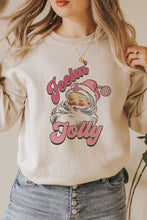 Load image into Gallery viewer, Feeling Jolly Christmas Crewneck Pullover Sweatshirt