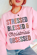 Load image into Gallery viewer, Blessed and Christmas Christmas Crewneck Pullover Sweatshirt