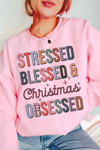 Blessed and Christmas Christmas Crewneck Pullover Sweatshirt