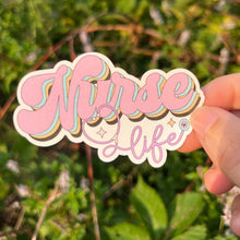Load image into Gallery viewer, Pastel Retro Nurse Life Sticker:  Cute vinyl Nurse Life Sticker, Nurse Gift, Phone CAse Sticker, Waterbottle Sticker