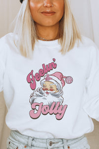 Feeling Jolly Christmas Crewneck Pullover Sweatshirt