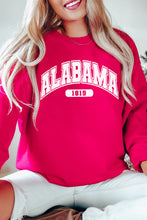 Load image into Gallery viewer, Your State Varsity Font Crewneck Pullover Grahpic Sweatshirt In Your Teams Colors