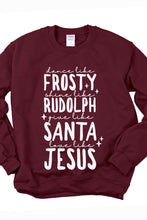 Load image into Gallery viewer, Dance Like Frosty Christmas Crewneck Pullover Sweatshirt