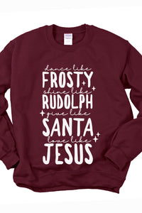 Dance Like Frosty Christmas Crewneck Pullover Sweatshirt