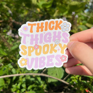 Thick Thigsh Spooky Vibes Halloween Spooky Season Sticker | Halloween Decal | Waterbottle Sticker | Retro Pastel Halloween Sticker