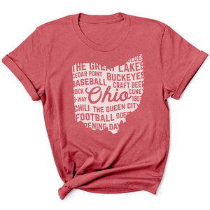 Ohio Word Cloud Graphic Tee