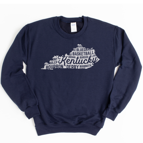 Kentucky - Word Cloud Crewneck Pullover