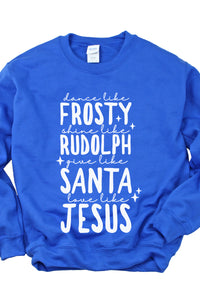 Dance Like Frosty Christmas Crewneck Pullover Sweatshirt