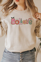 Load image into Gallery viewer, a woman wearing a sweatshirt with the word boulee printed on it
