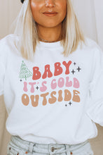 Load image into Gallery viewer, Baby It&#39;s Cold Outside Christmas Crewneck Pullover Sweatshirt