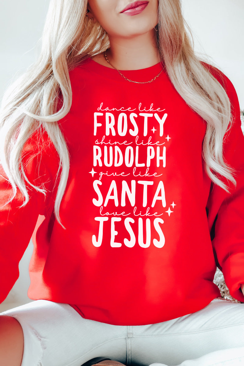 Dance Like Frosty Christmas Crewneck Pullover Sweatshirt