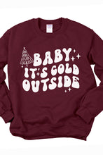 Load image into Gallery viewer, Baby Its Cold Outside Christmas Crewneck Pullover Sweatshirt