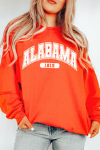 Load image into Gallery viewer, Your State Varsity Font Crewneck Pullover Grahpic Sweatshirt In Your Teams Colors