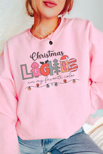Load image into Gallery viewer, a woman wearing a pink christmas sweatshirt