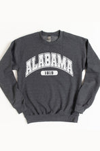 Load image into Gallery viewer, Your State Varsity Font Crewneck Pullover Grahpic Sweatshirt In Your Teams Colors