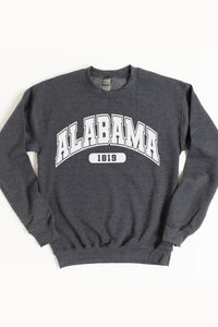 Your State Varsity Font Crewneck Pullover Grahpic Sweatshirt In Your Teams Colors