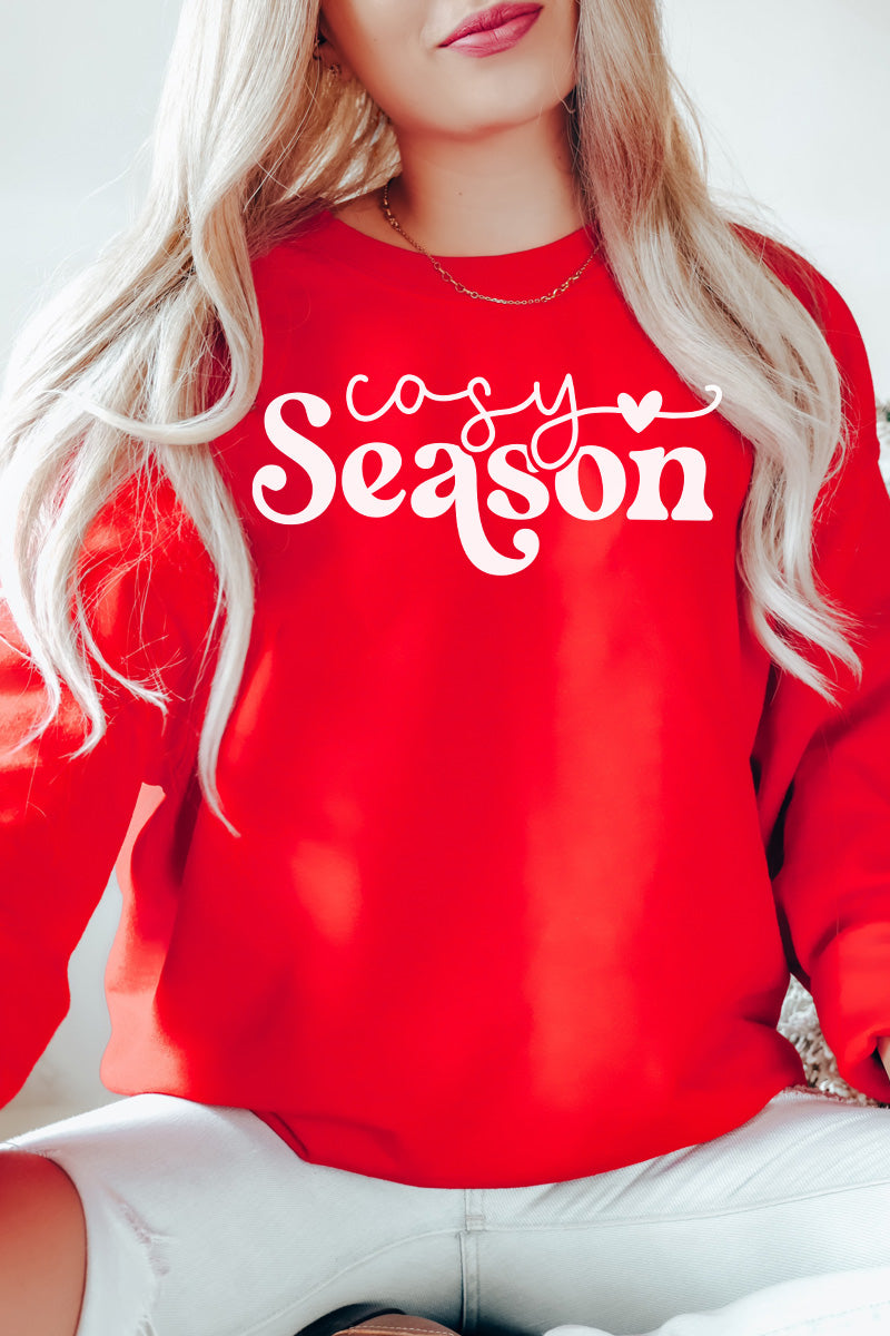 Cozy Season Christmas Crewneck Pullover Sweatshirt
