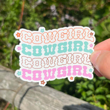 Load image into Gallery viewer, Pastel Cowgirl Vinyl Sticker |Cute Cowgirl Sticker| Western Sticker| Best Friend Gift| Waterbottle Sticker| Western Decal|Cute Cowgirl Decal